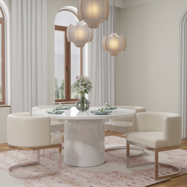 Genuine Marble Kitchen & Dining Room Sets You'll Love | Wayfair